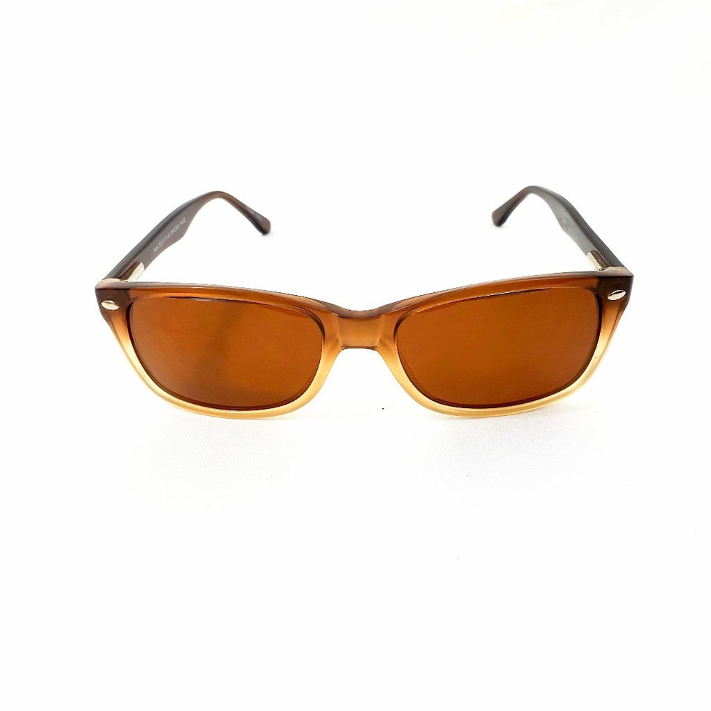 Vintage Collins Gradient Brown Square Sunglasses Brown Polarized Lens ES487
